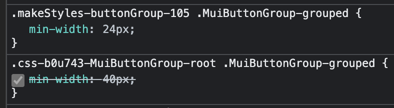 ButtonGroup's grouped min-width css specificity overridden from root ...
