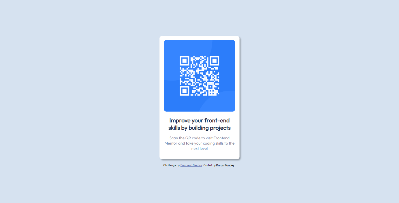 GitHub - 03Karan30/QR-Code-Frontend-Mentor-Challenge: First Challenge ...
