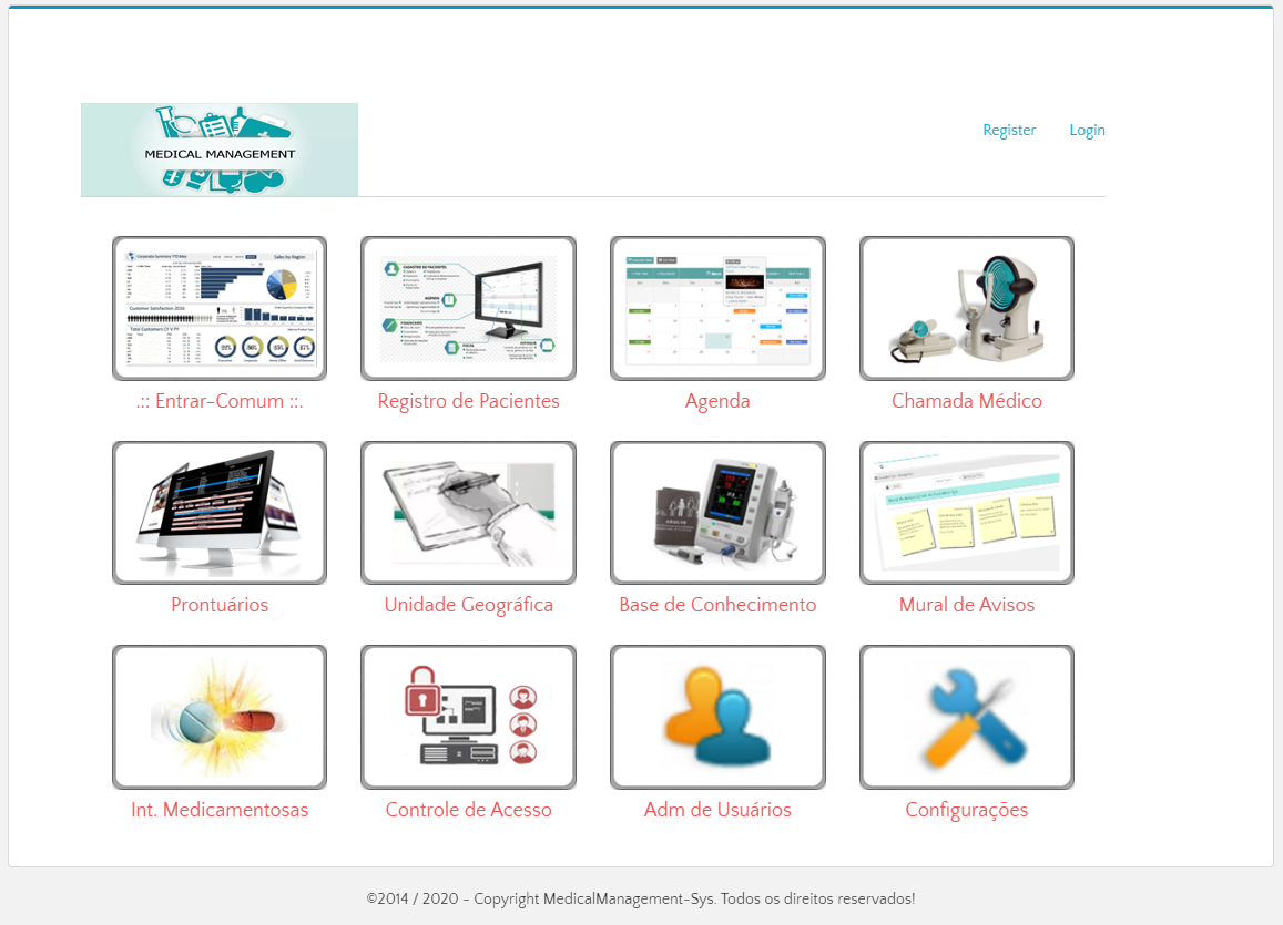 Tela Inicial do Projeto MedicalManagenet-Sys