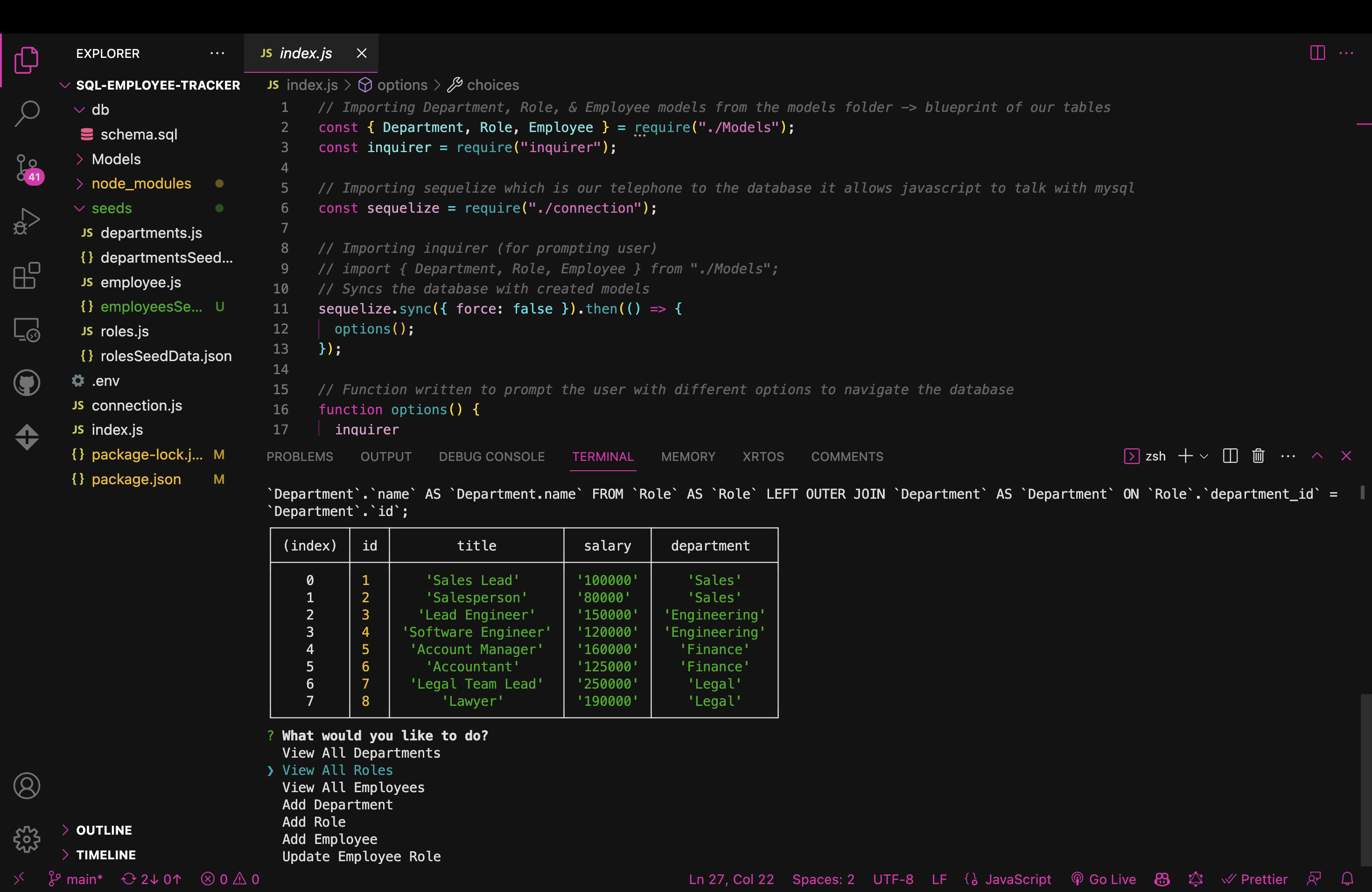 GitHub Slfdspln/SQLEmployeeTracker Week 12 Challenge (SQL