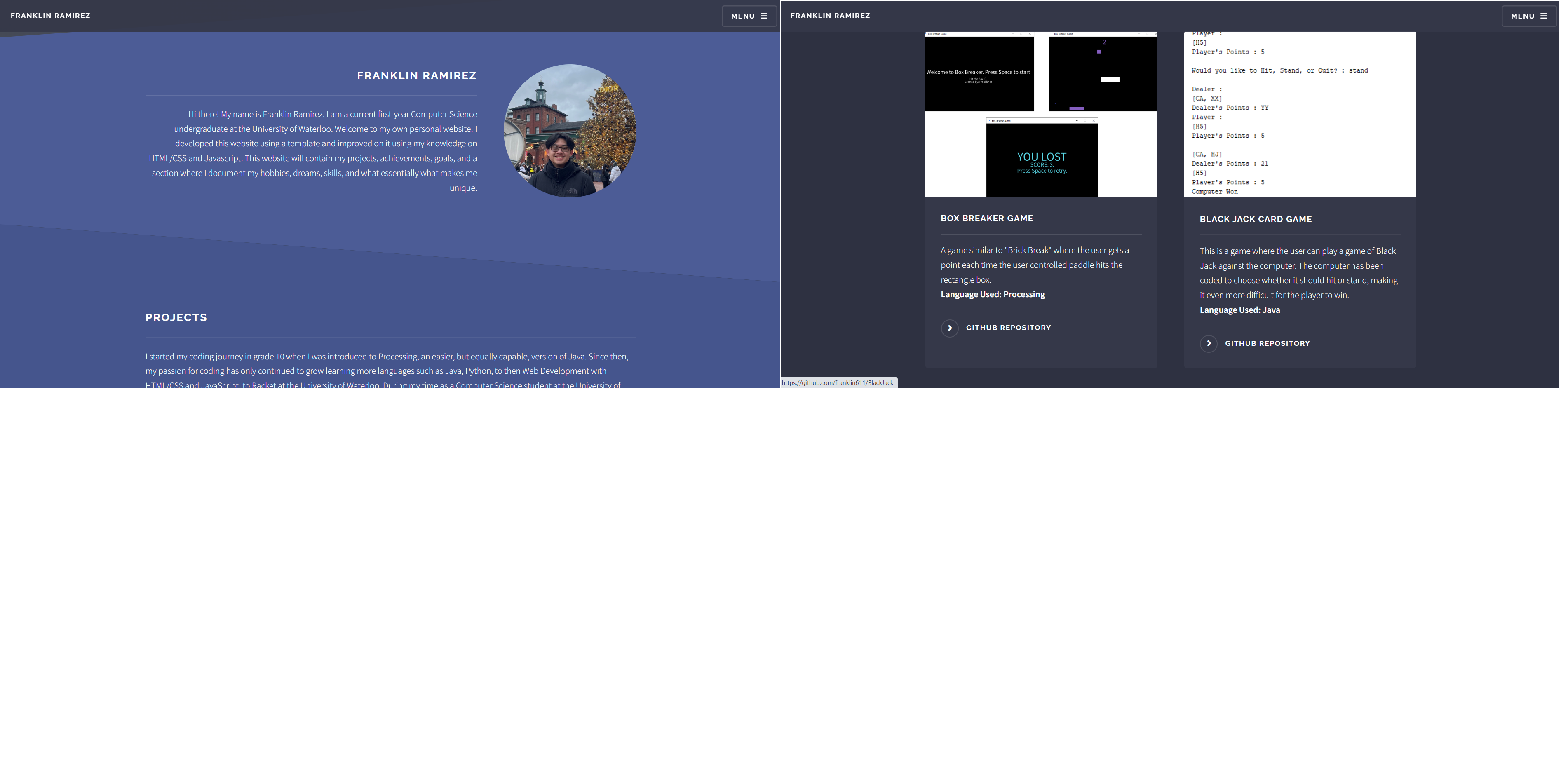 GitHub - franklin611/Franklin-Ramirez-Website: My own personal website ...