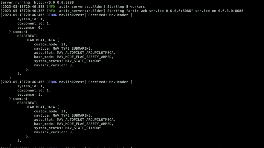 Minimal test · Issue #72 · mavlink/mavlink2rest · GitHub