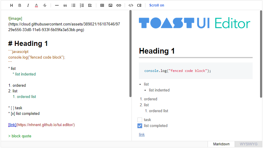 GitHub - nhn/tui.editor: 🍞📝 Markdown WYSIWYG Editor. GFM Standard + Chart  & UML Extensible.