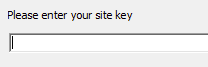 Enter Site Key