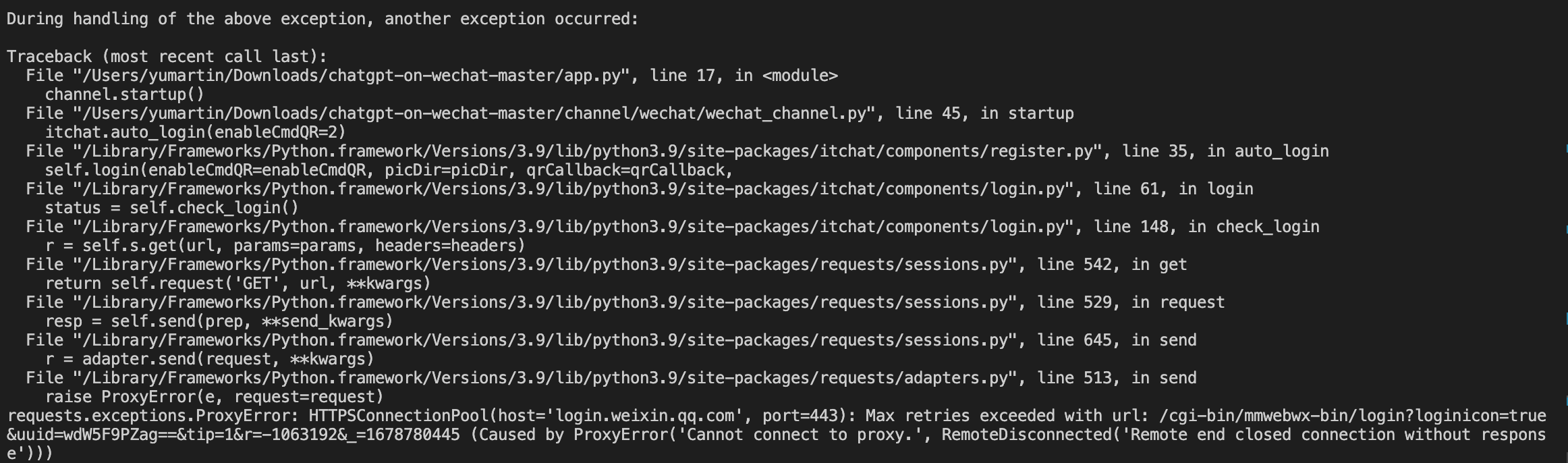加了time.sleep(15)导致登陆一直失败 · Issue #462 · zhayujie/chatgpt-on-wechat · GitHub