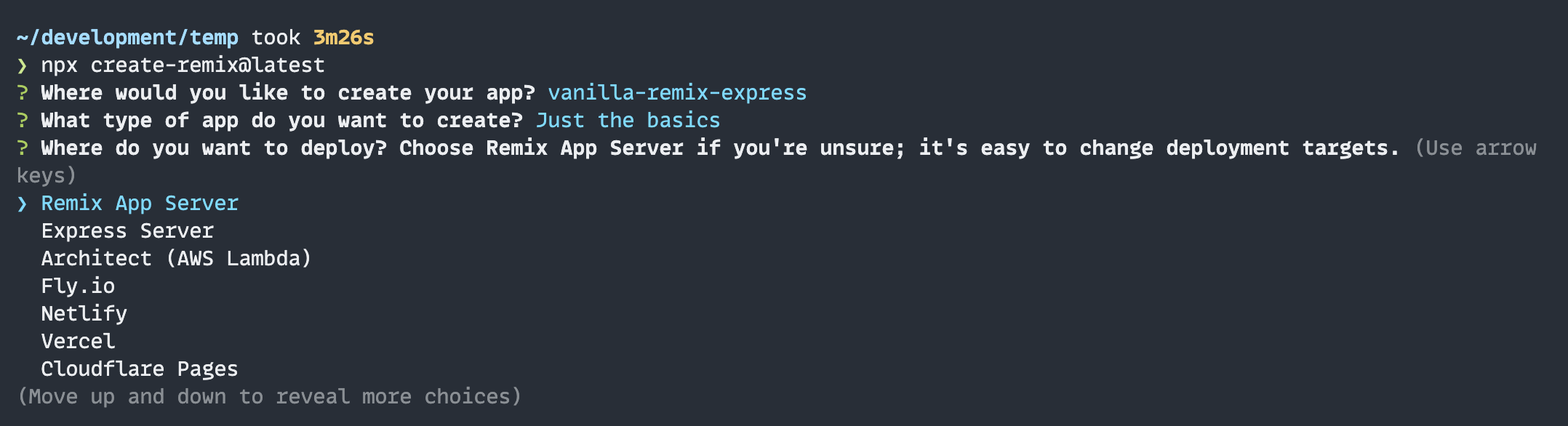 Create vanilla remix project for express