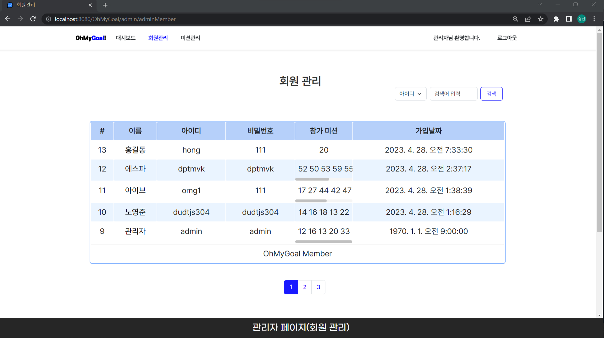 GitHub - Nyoungsun/OhMyGoal: Spring & jQuery project - 1일 1미션 사이트