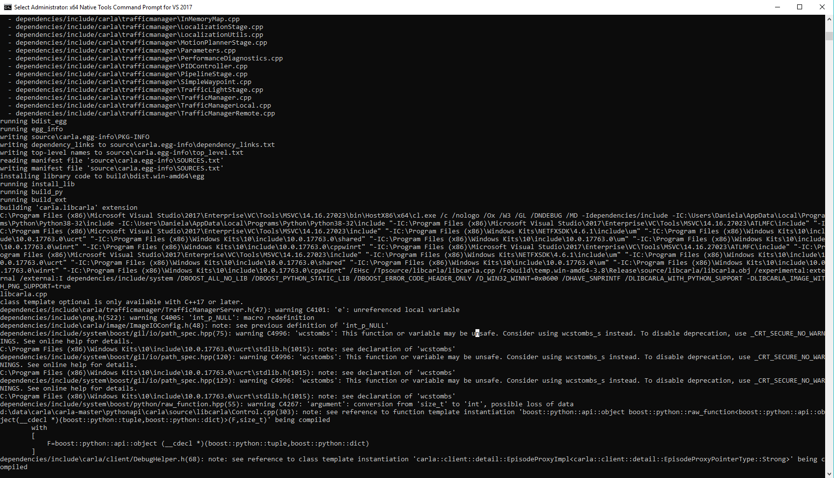 Python API build fails (CARLA 0.9.7) in Windows: · Issue #2568 · carla ...