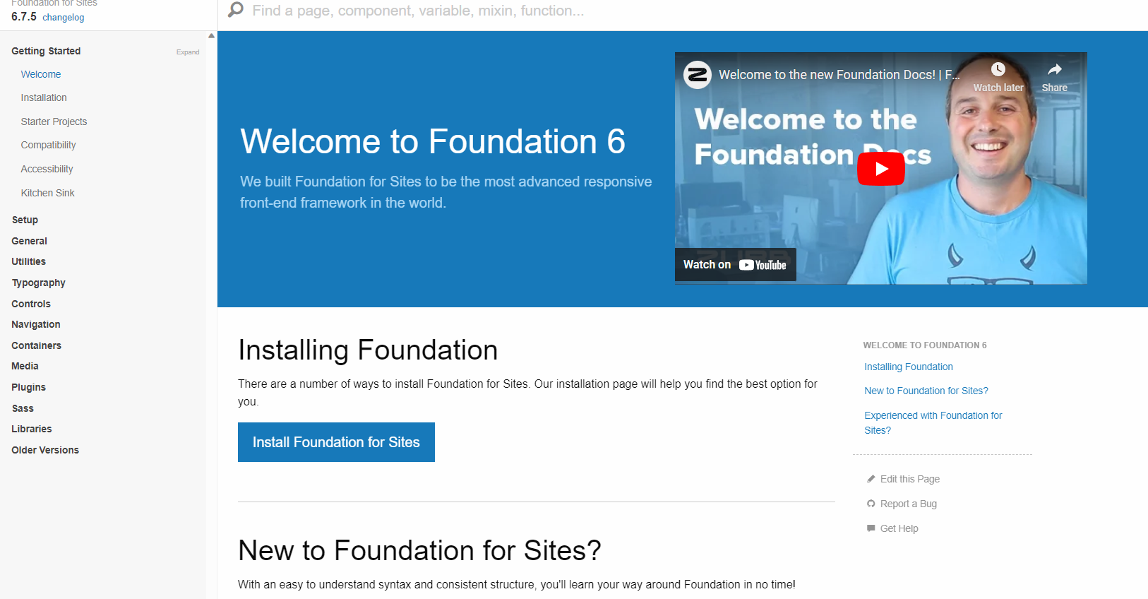 [Global Styles] Foundation website help document page sidebar has broken links · Issue 12573