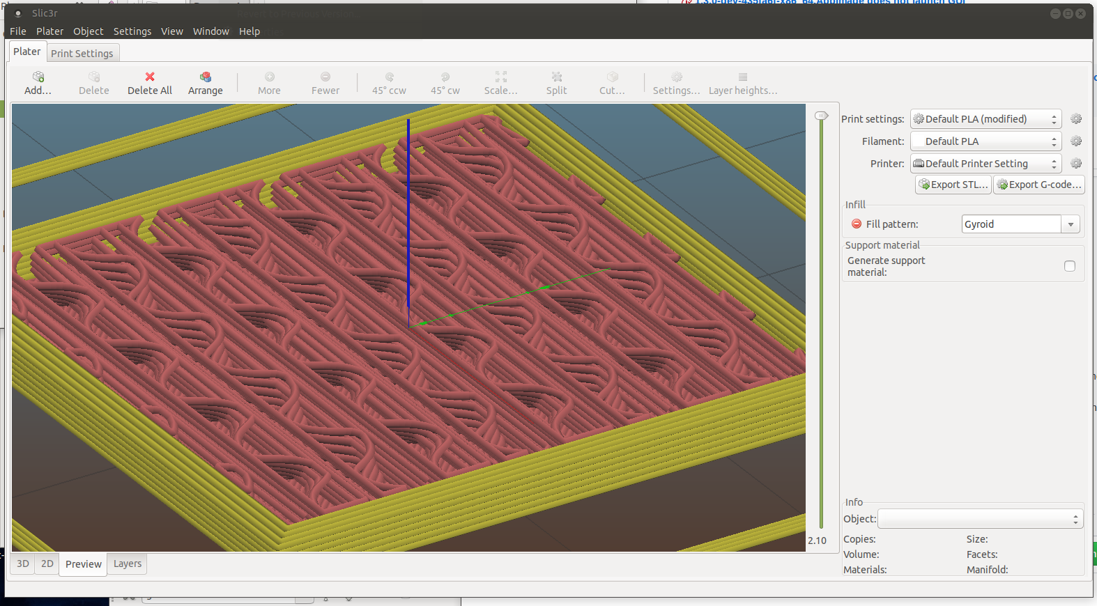 Gyroid Pattern seems incorrect on Linux 1.3.0 AppImage build · Issue ...