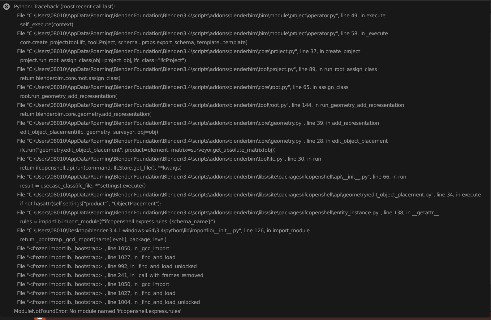 Python: Traceback · Issue #2670 · IfcOpenShell/IfcOpenShell · GitHub