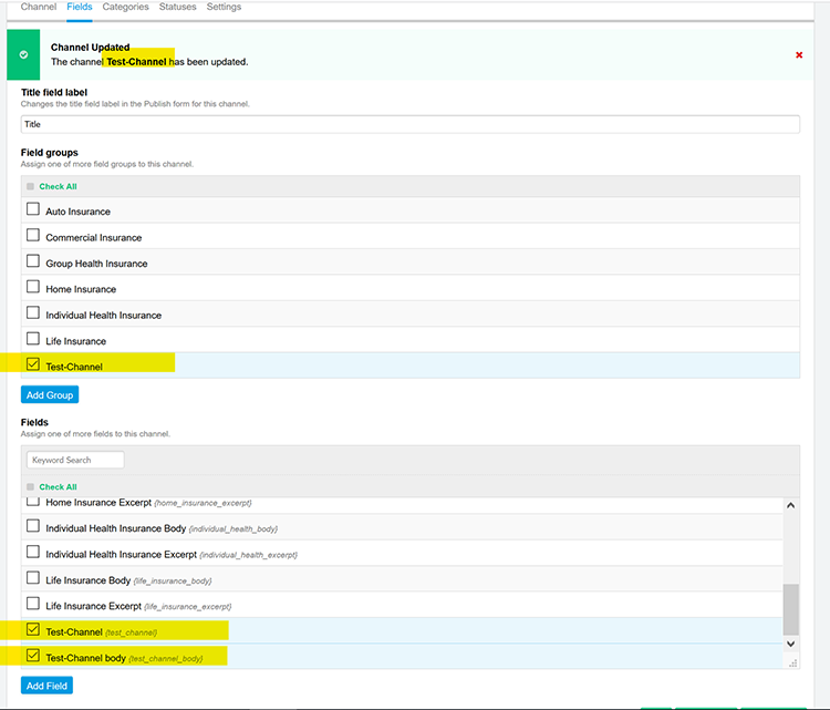 "No Fields found. Add New" ... EE-4.3.6 · Issue #6 · ExpressionEngine ...