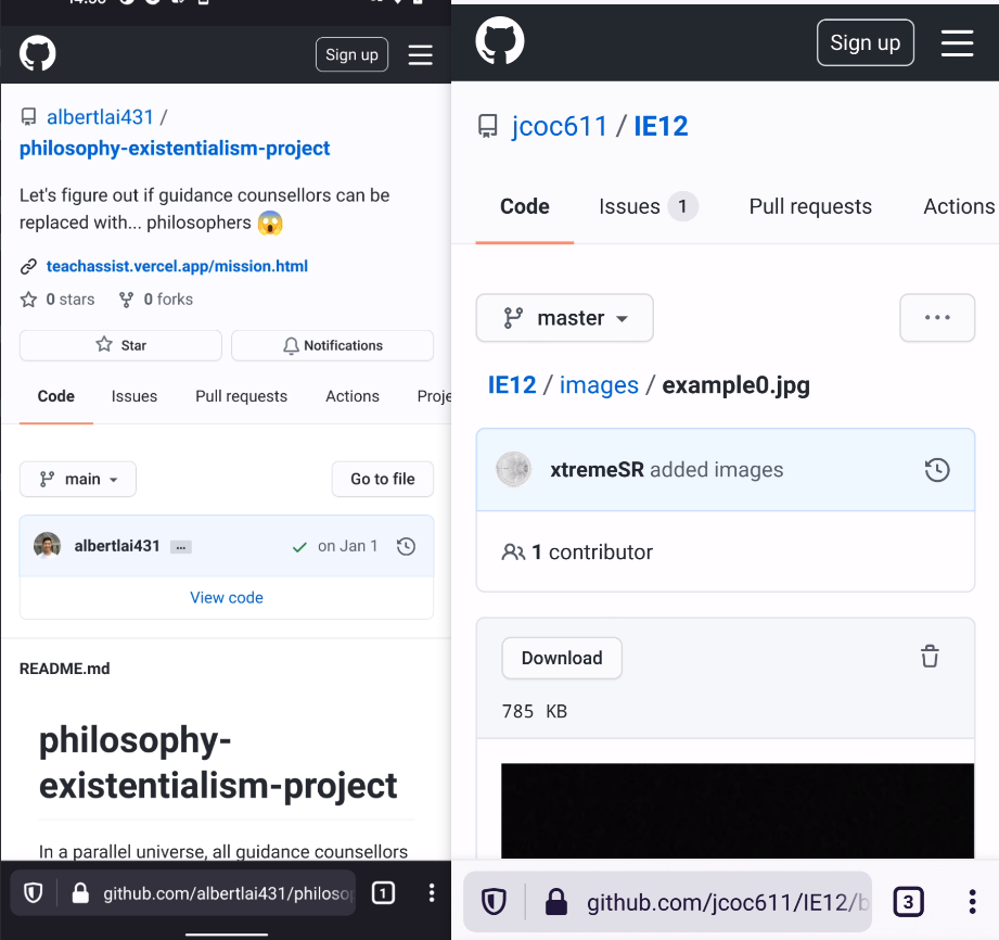 github.com - design is broken · Issue #68121 · webcompat/web-bugs · GitHub