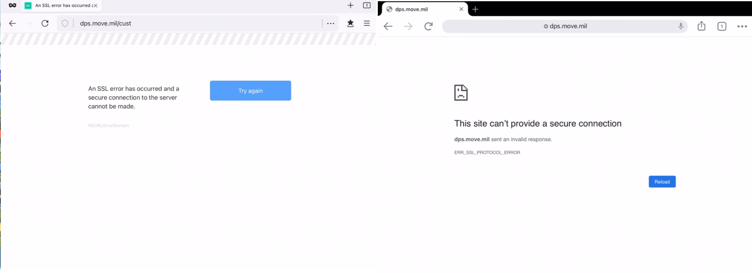 Dps move mil Site Is Not Usable Issue 86098 Webcompat web bugs 