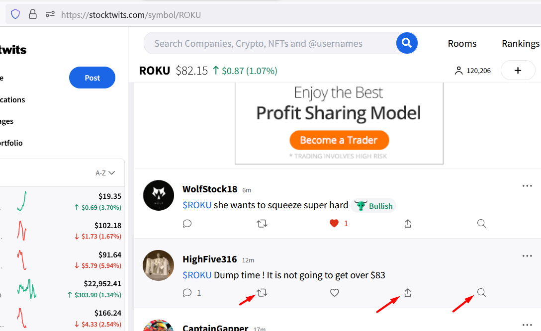 Some post buttons are not functional · Issue 108202