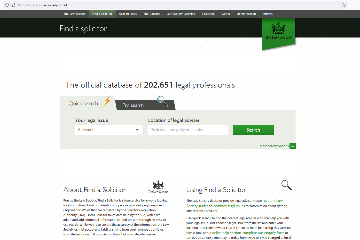 solicitors.lawsociety.org.uk - site is not usable · Issue #112564 ...