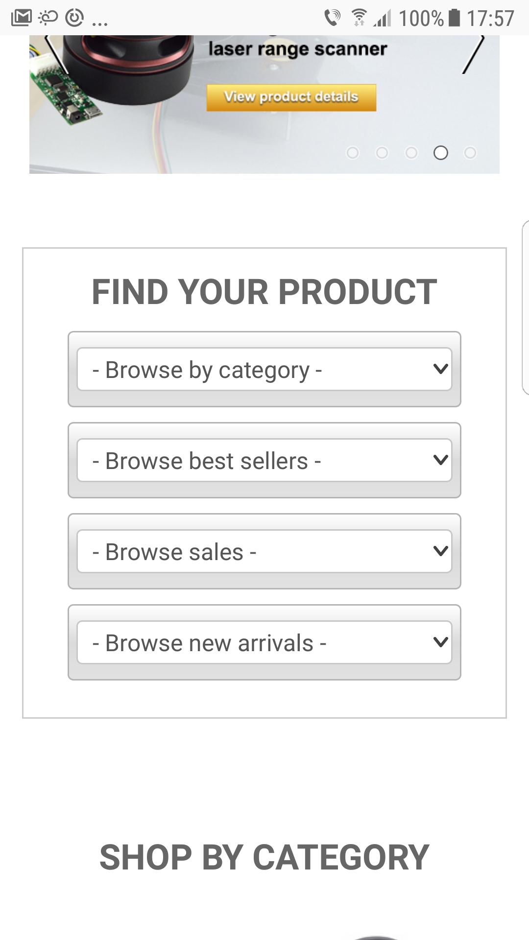 Small allocated space for dropdown menu options