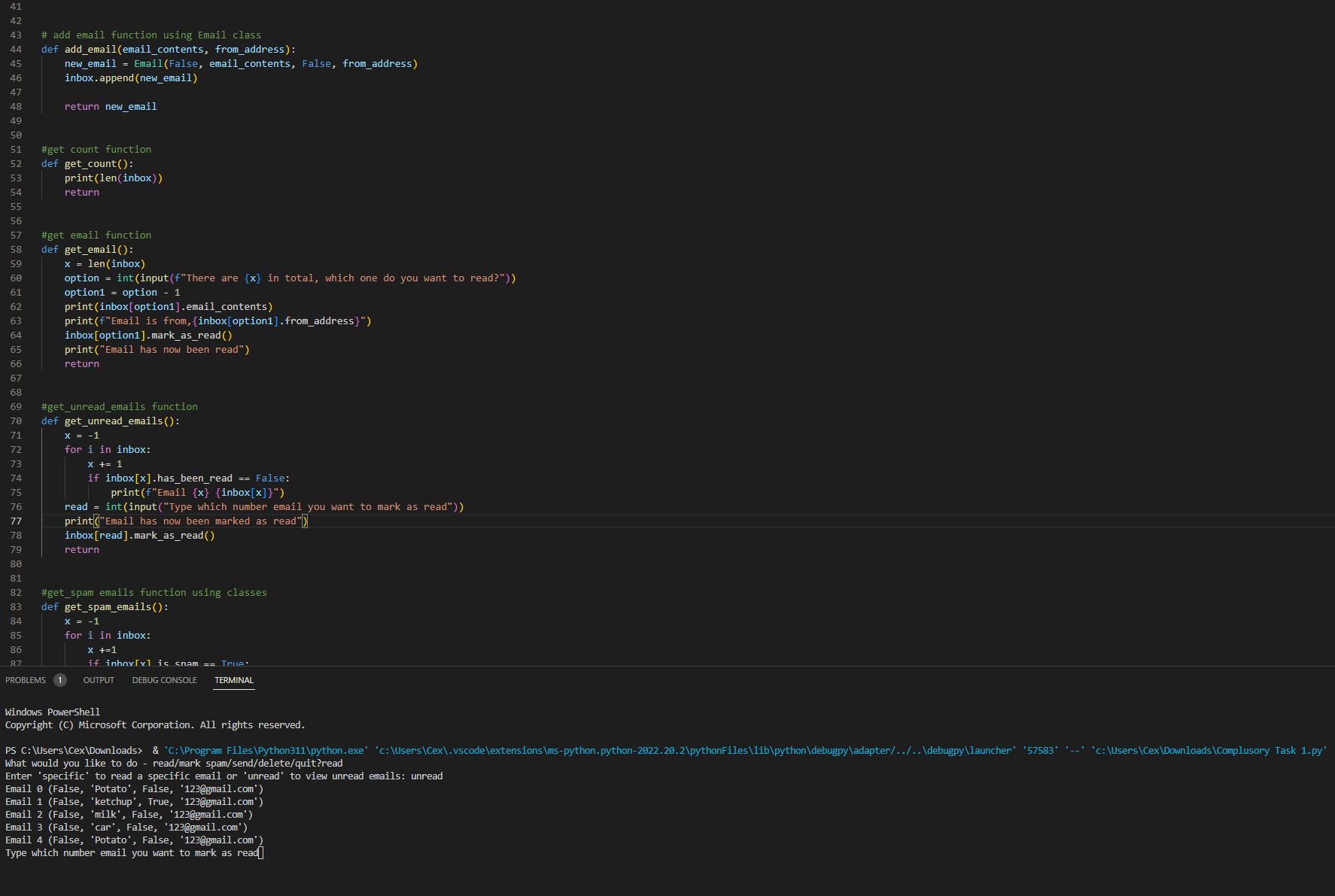 GitHub - Warrenmurdocklazar/Email-simulation: This program was created ...