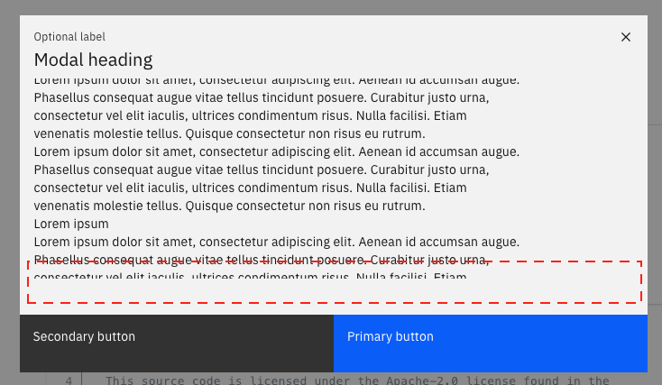 Modal Overflow Indicator does not work with the enable-css-custom ...