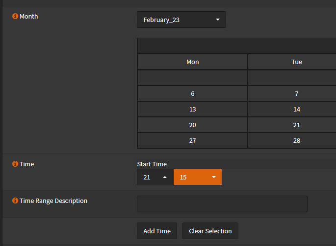 Schedule Start Time Not Resetting After Adding Time Range · Issue