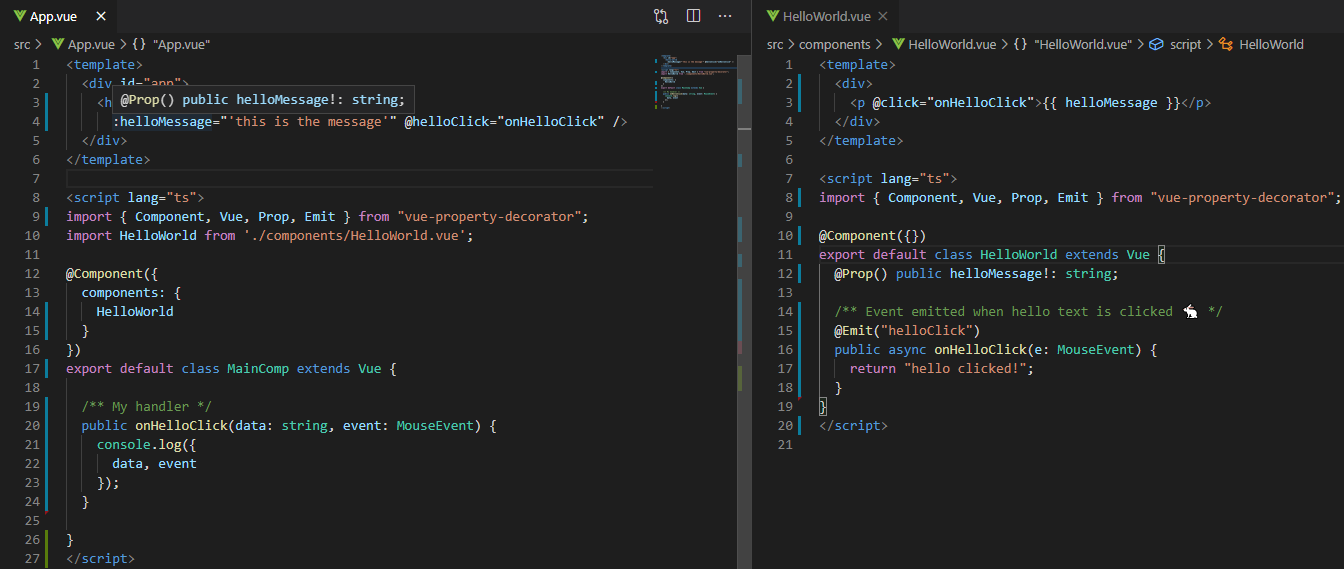 Extend HTML mode suggestions for child components (props & events) by ...