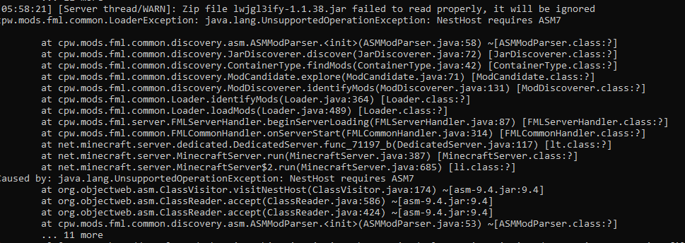 ASM7 error · Issue #12872 · GTNewHorizons/GT-New-Horizons-Modpack · GitHub