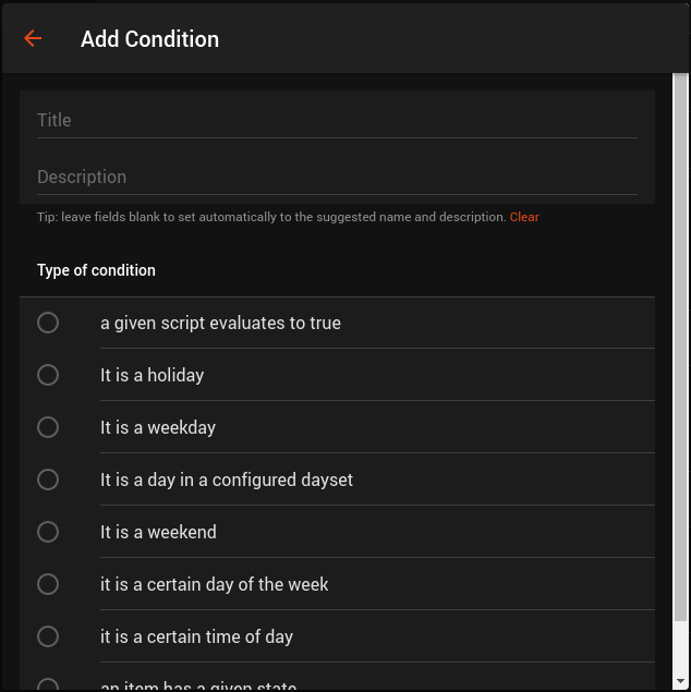Use consistent capitalization with Conditions, Triggers, Actions ...