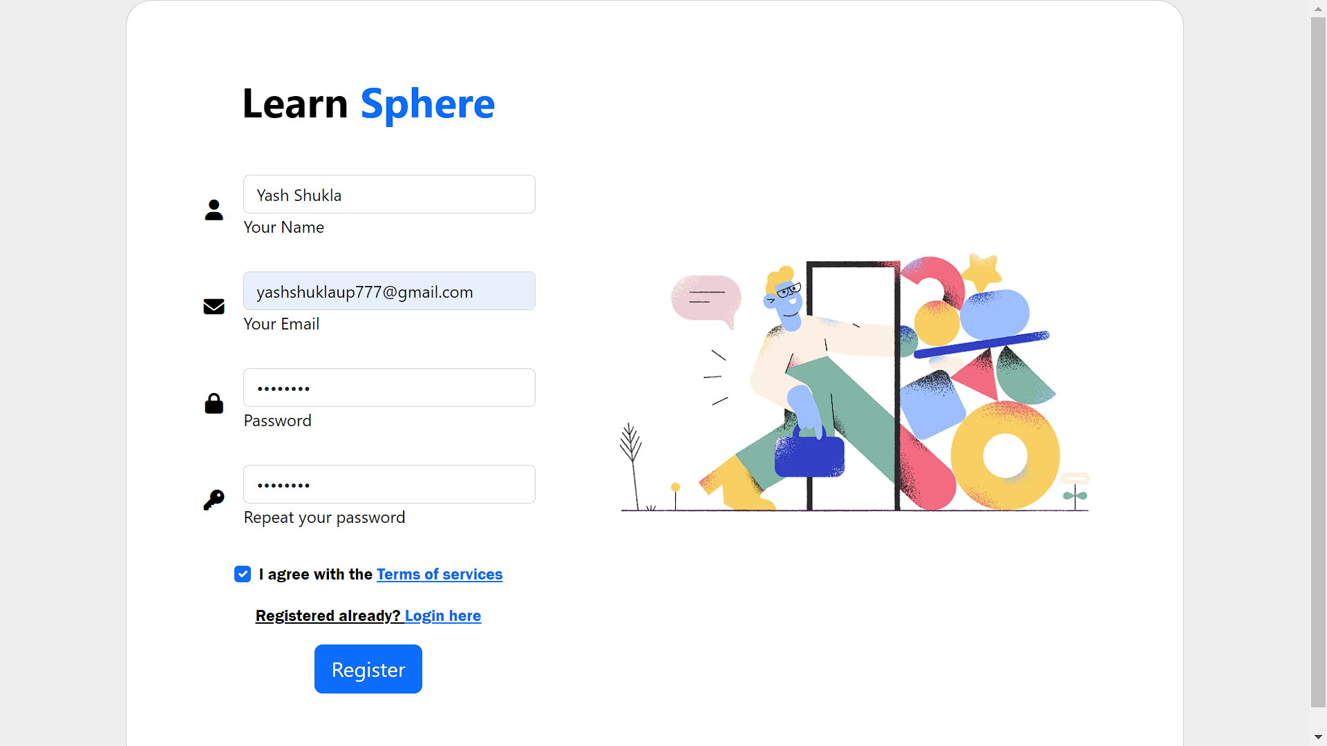 GitHub - yawwsh/Signup-form: A signup form for an educational site ...