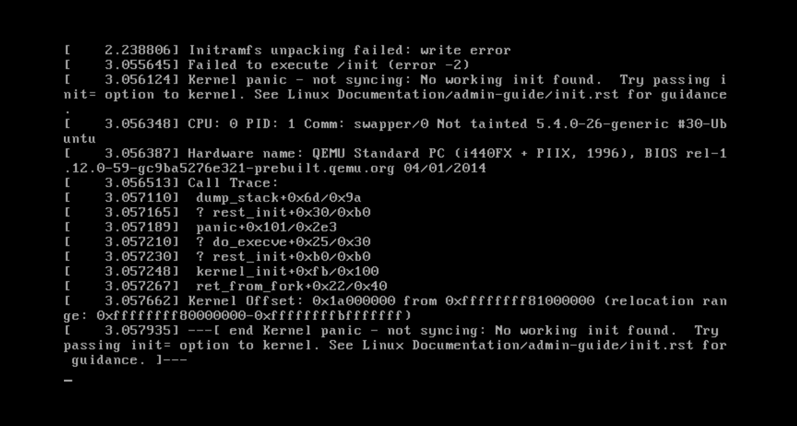 Initramfs astra linux. Ubuntu initramfs ошибка. Kernel Panic Android. Server 22.