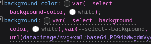 plugin selection dropdown: header background wrong with dark-mode ...