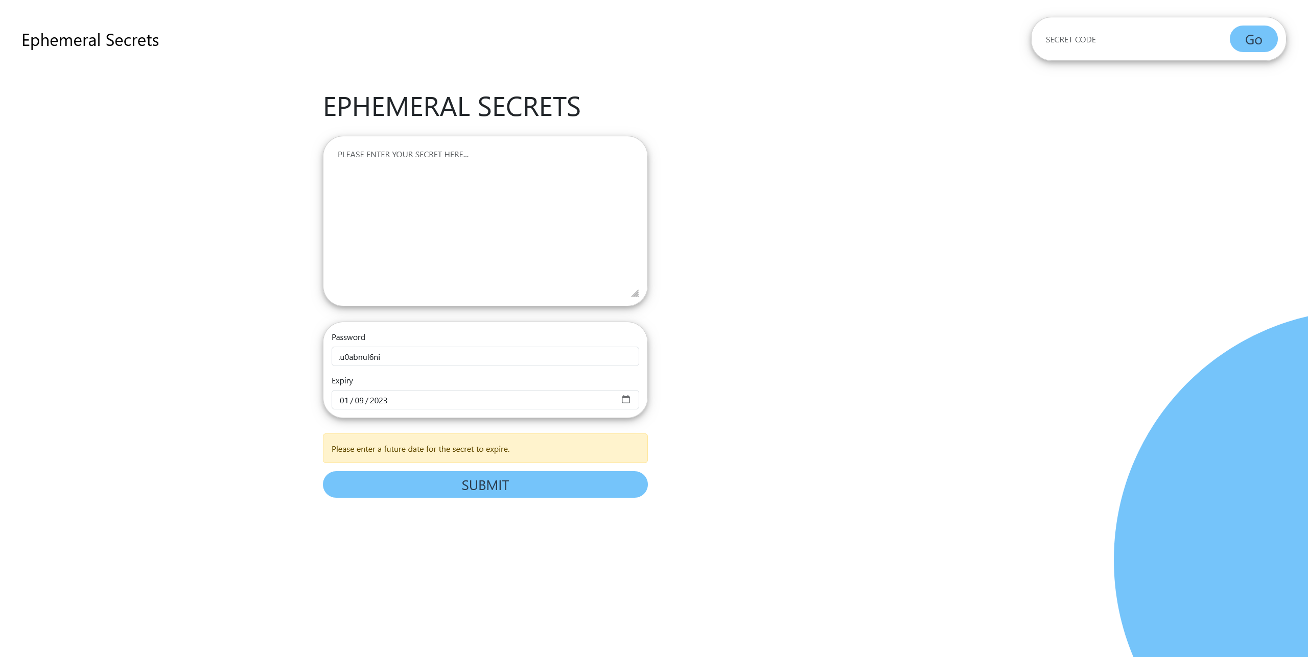 Github jonathontran ephemeral secrets sharing website ephemeral