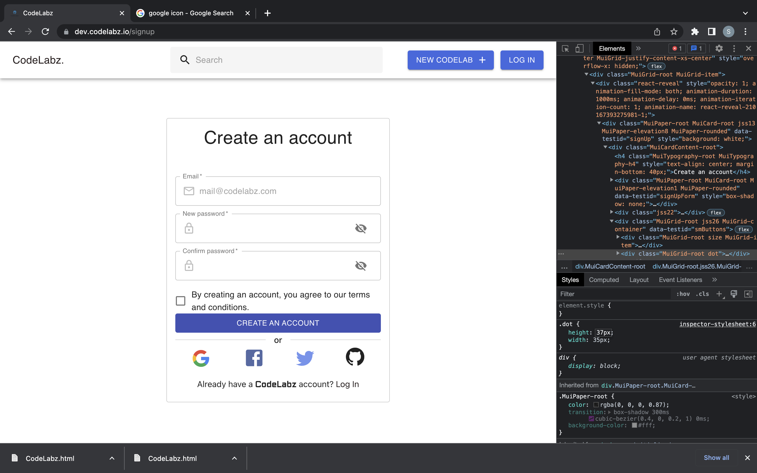 fix alignment in signin logos · Issue #695 · scorelab/Codelabz · GitHub