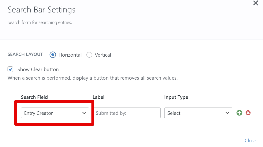 The Sieve Choices filter is not working for Entry Creator · Issue 1582