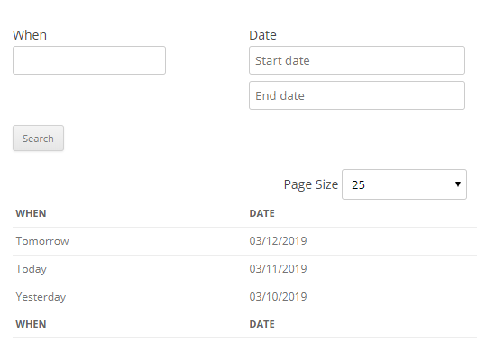 The Page Size widget breaks the Search Bar results · Issue #1324 ...