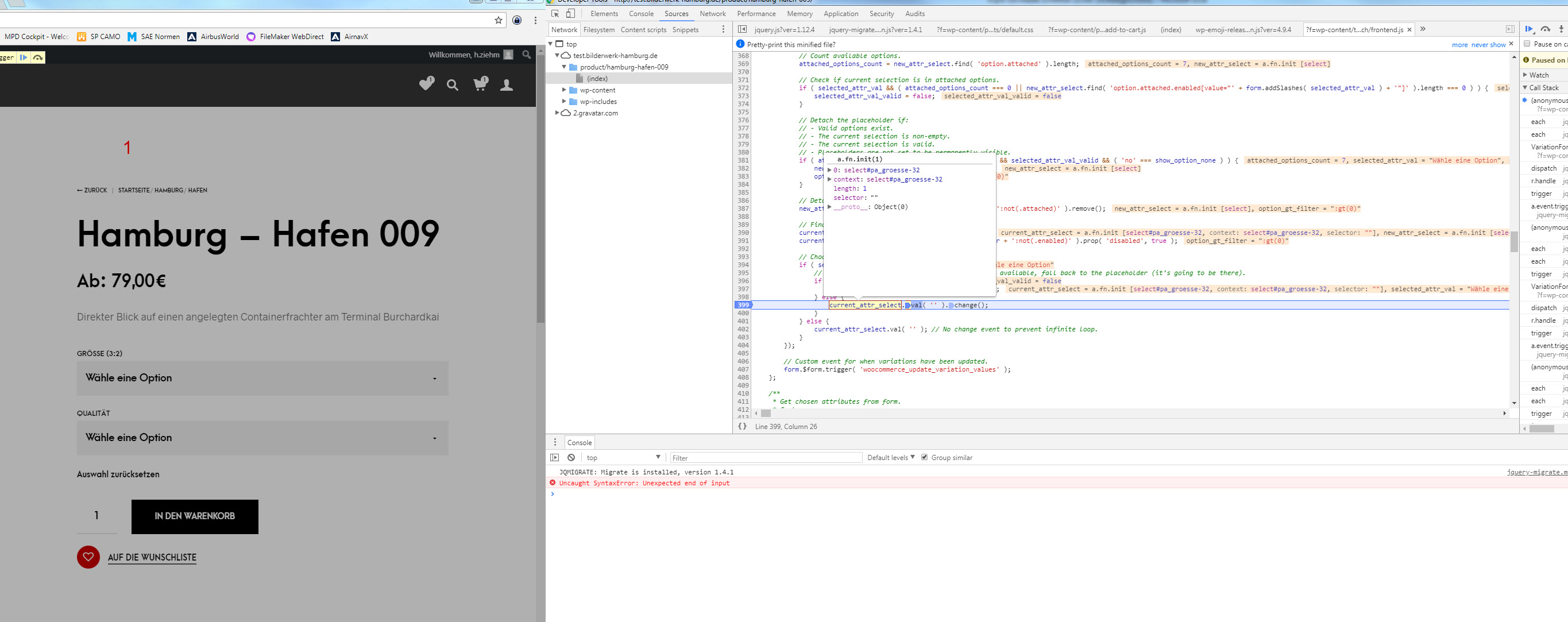 addtocartvariation.js doesn't work with select option without value