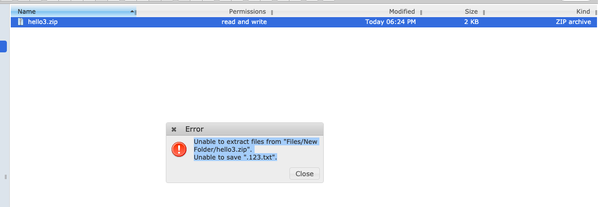Error on Extract Hidden files · Issue #3210 · Studio-42/elFinder · GitHub
