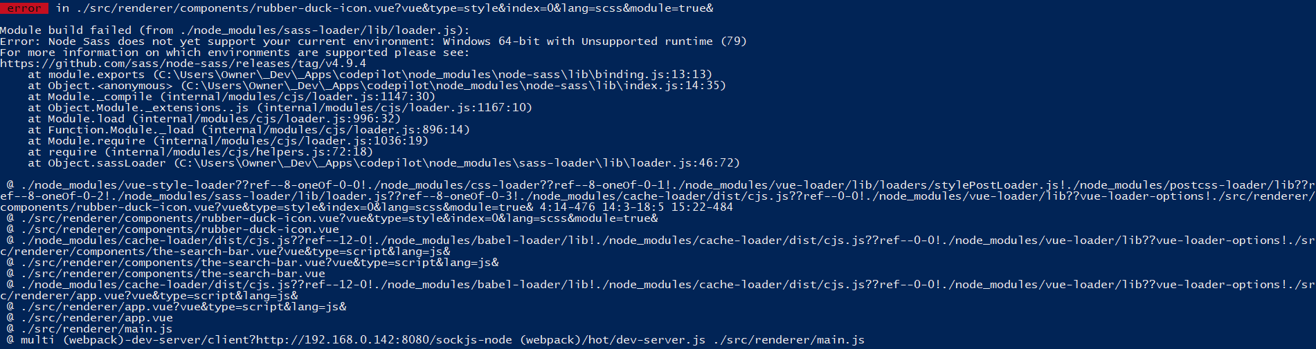 yarn dev fails on Windows 10 64bit · Issue 10 · CodePilotai/codepilot