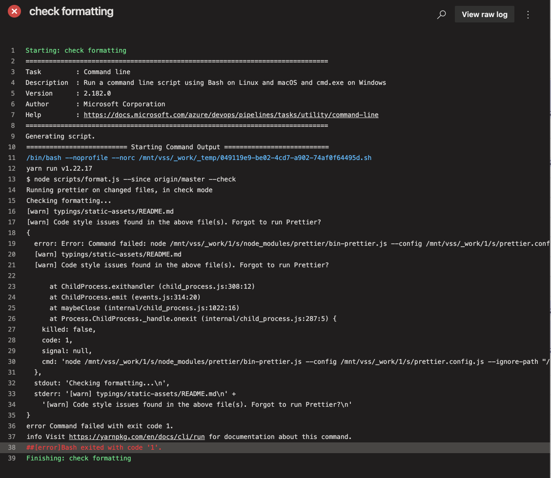 scripts/format doesn't work the same way on CI and Local · Issue #20540 ...