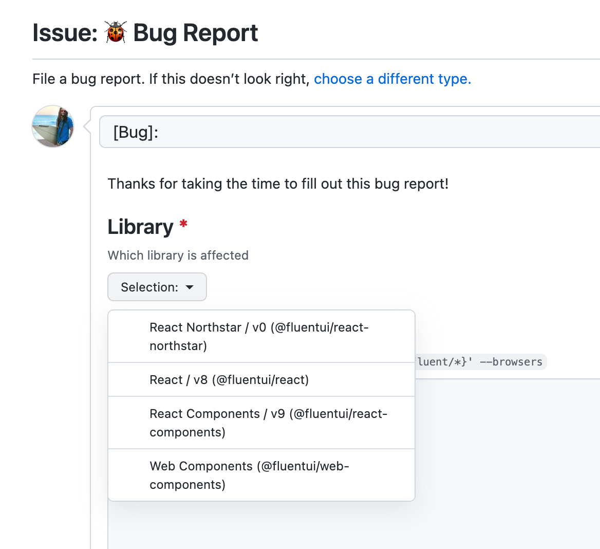 picking library during issue creation