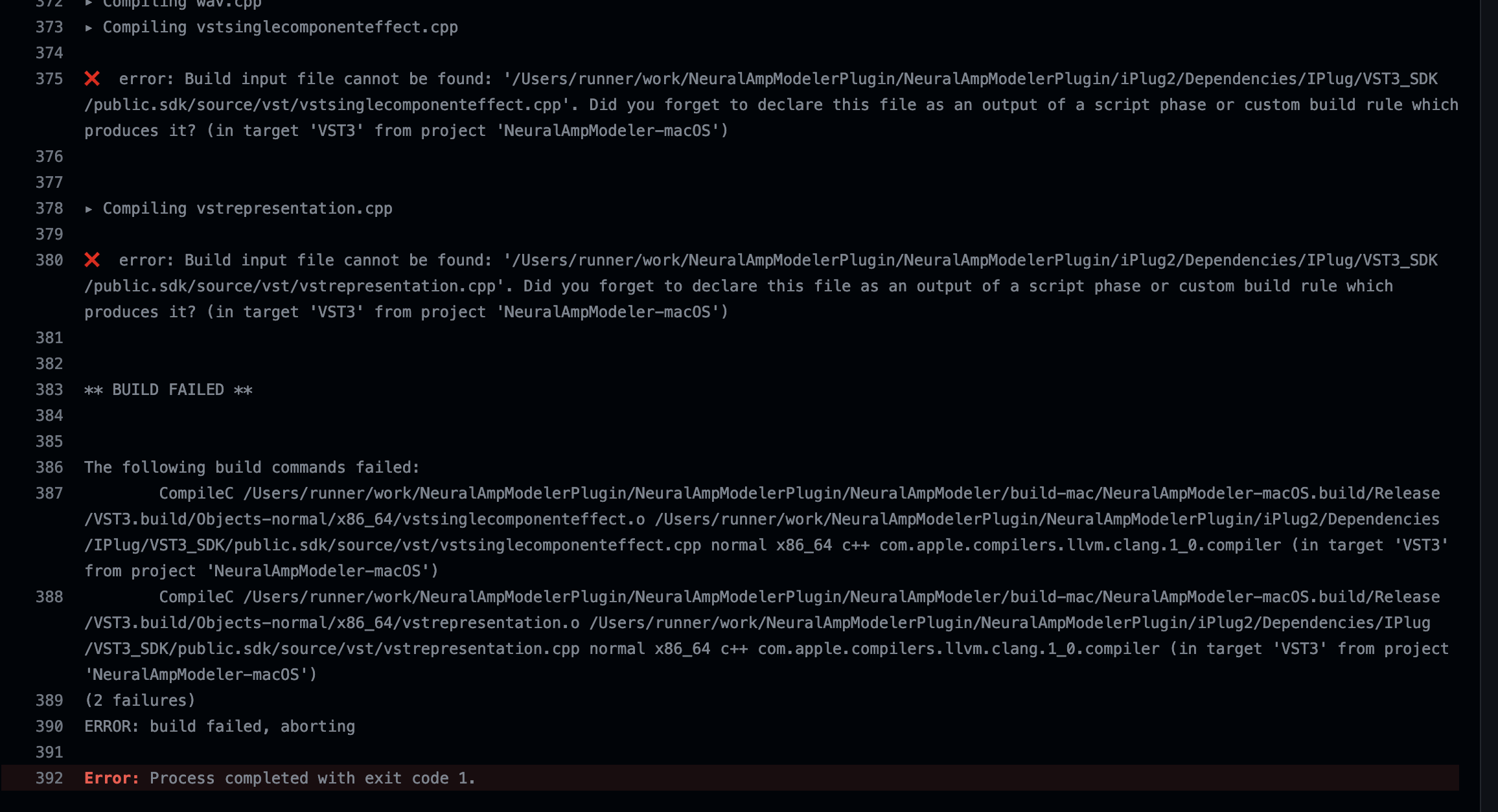 [BUG] Build macOS Failed · Issue #245 · sdatkinson ...