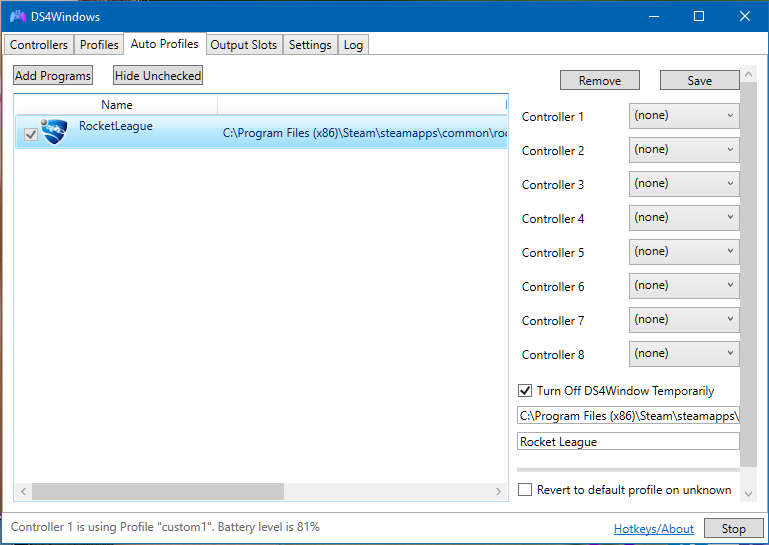 Auto profiles temporary disable doesn t work when multitasking issue