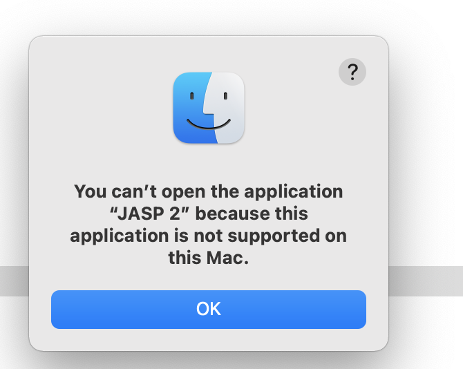 [Bug] JASP WON'T OPEN ON MY MAC · Issue 1962 · jaspstats/jaspissues
