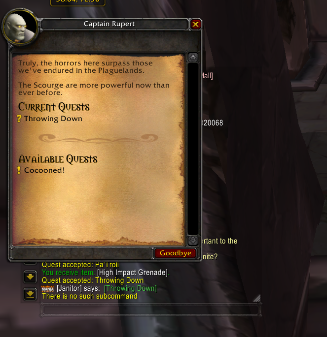 [Quest] Throwing Down · Issue 2880 · WoWManiaUK/Redemption · GitHub