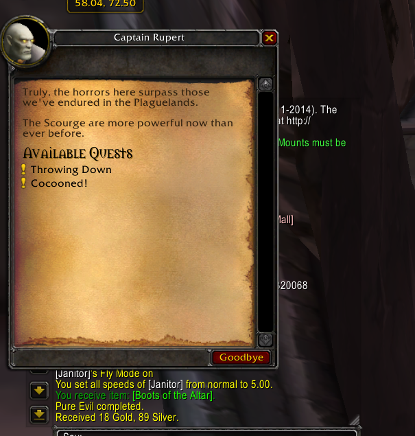 [Quest] Throwing Down · Issue 2880 · WoWManiaUK/Redemption · GitHub