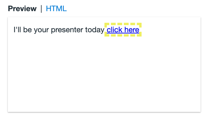 UDOIT Preview window showing I'll be your presenter today click here