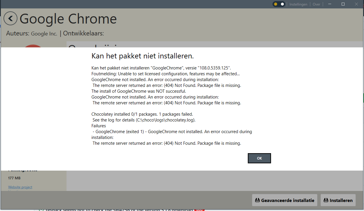 Google chrome issue 2110 chocolatey community chocolatey packages