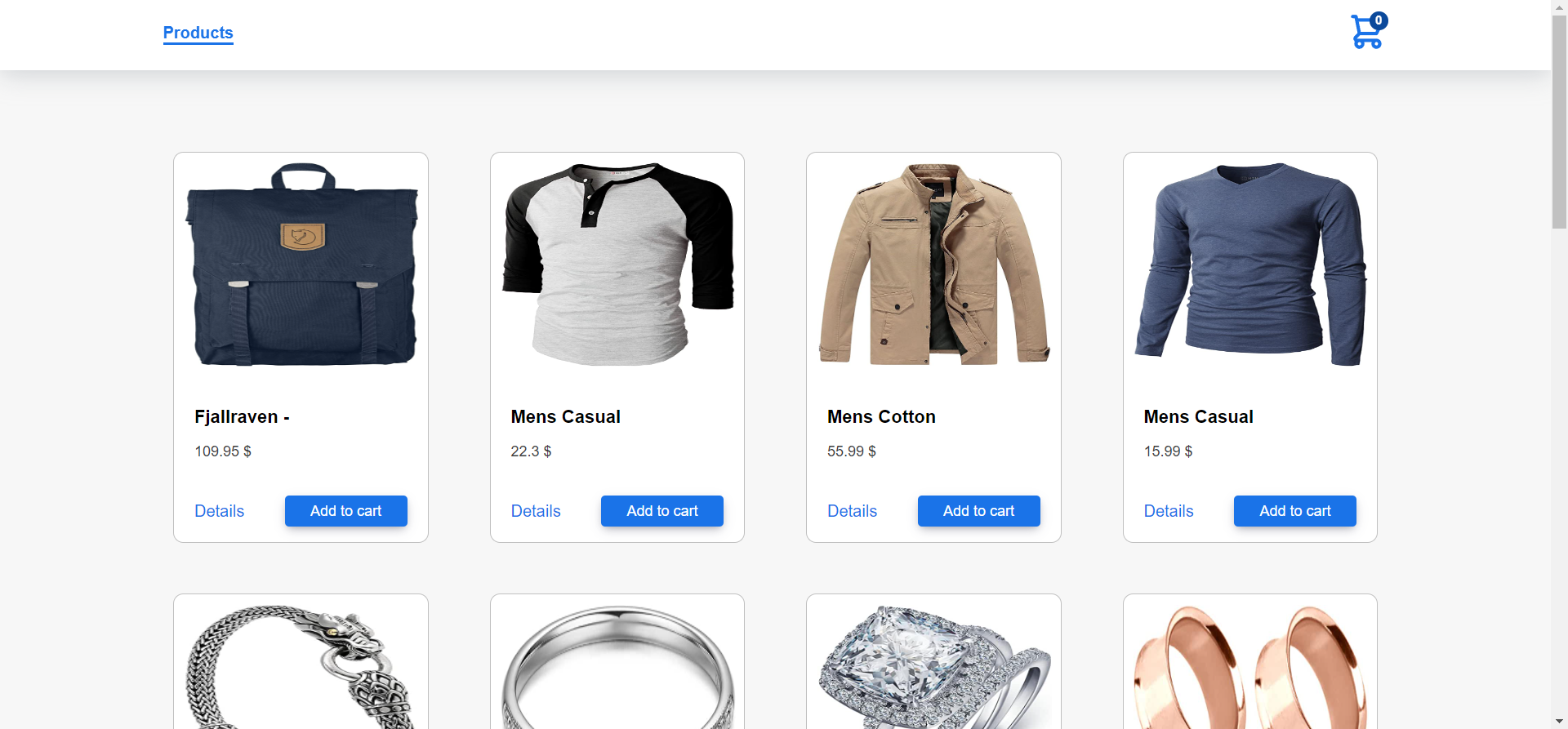 GitHub A shopping cart with reactjs