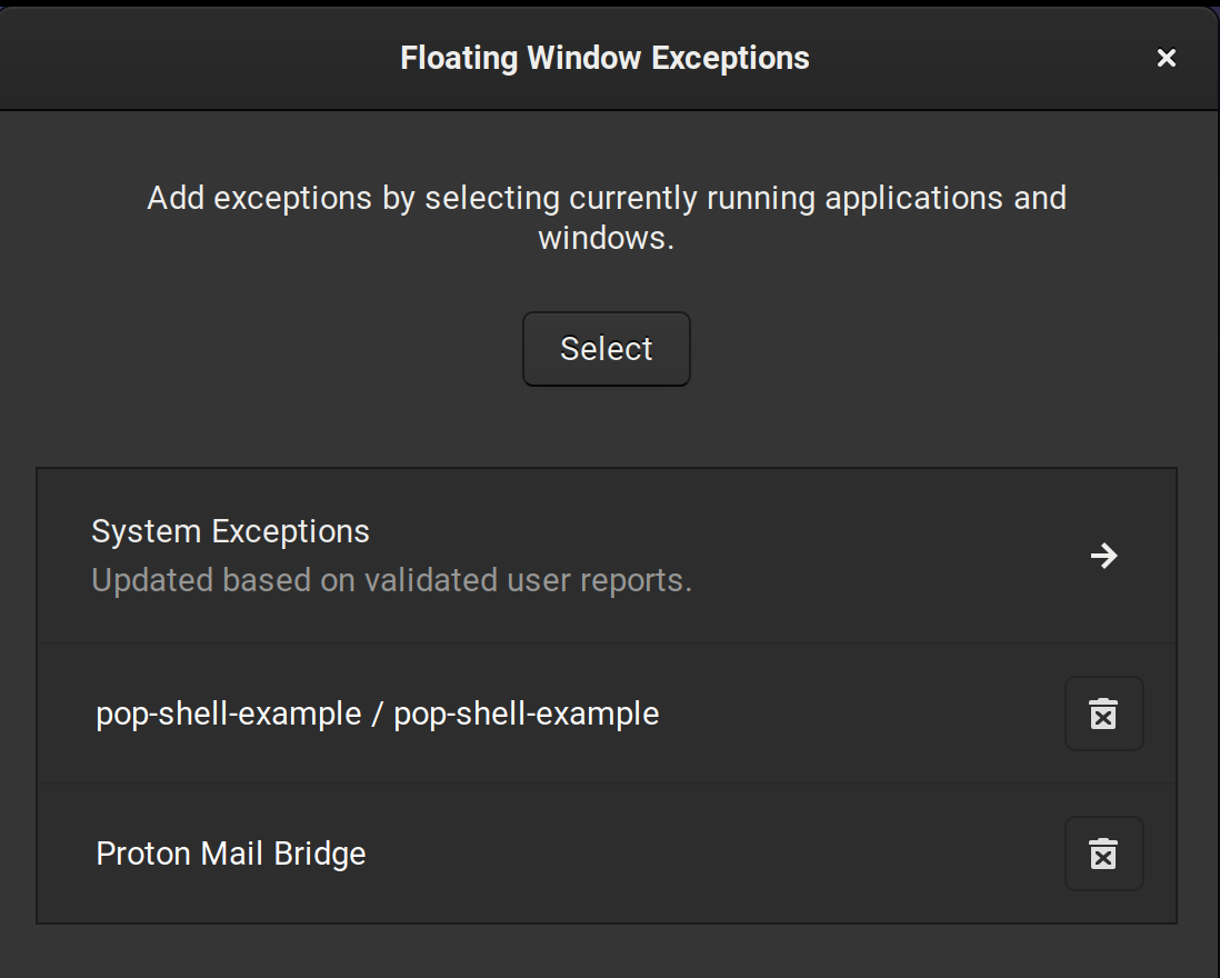 missing from window parameters, i3wm does