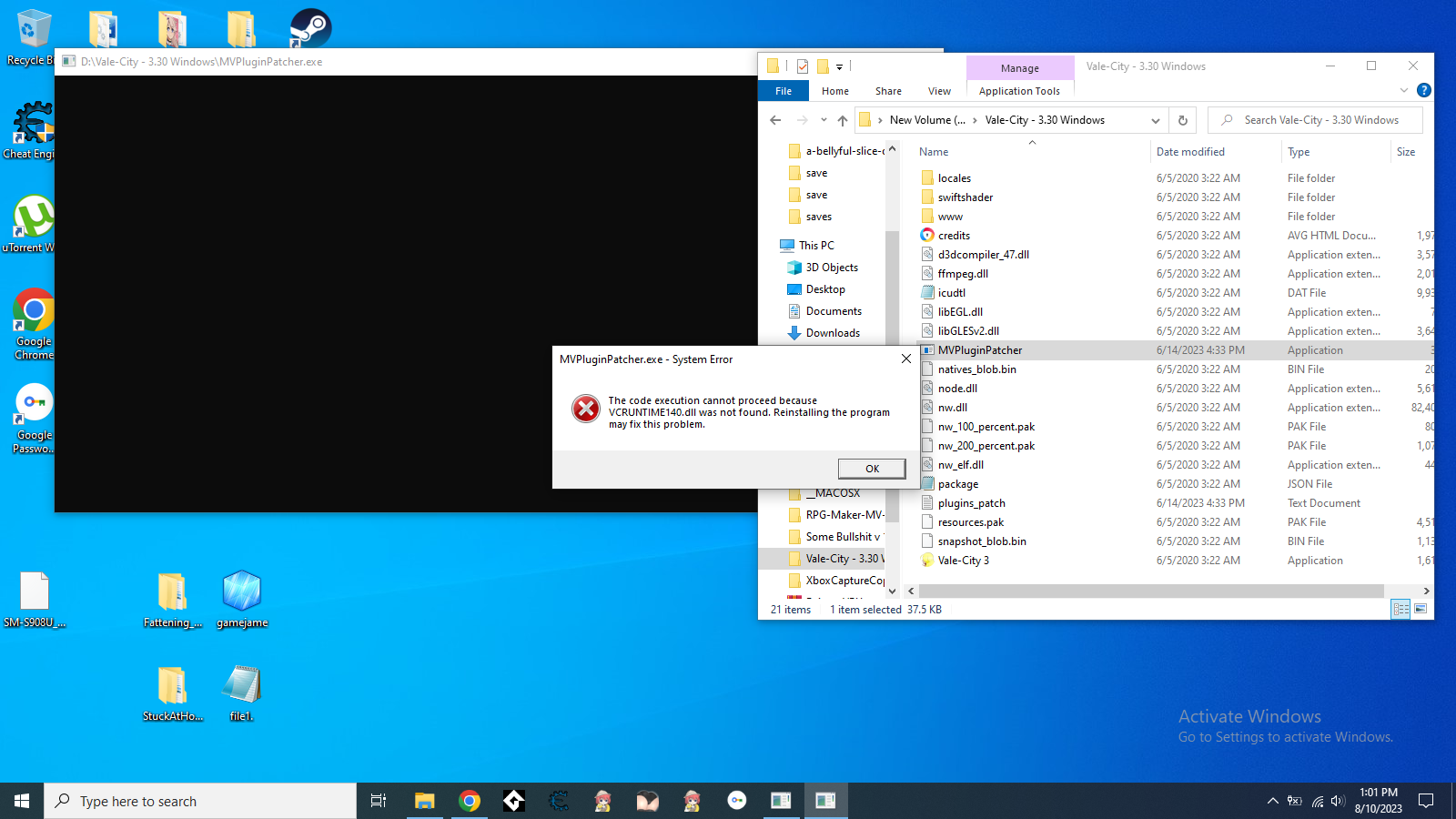 Need help to install issue 13 emerladcoder rpg maker mv cheat menu