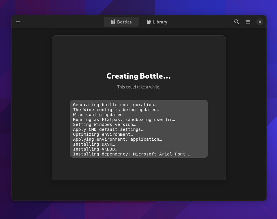 [Request] Make Creating Bottle loading progress more pleasant · Issue